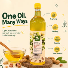 Wood pressed Groundnut Oil