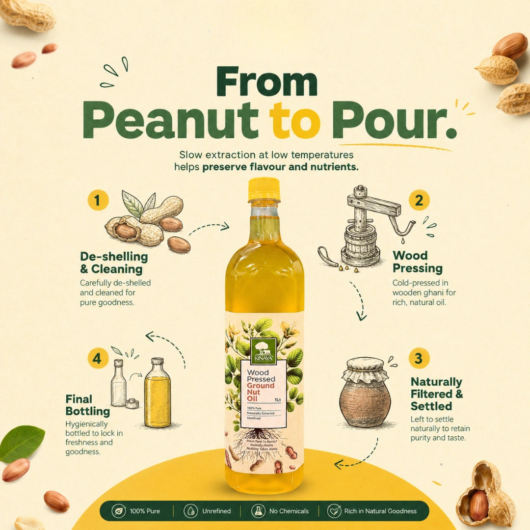 Wood pressed Groundnut Oil