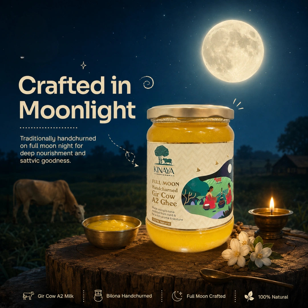 Full Moon Gir Cow A2 Bilona Ghee (500ml)