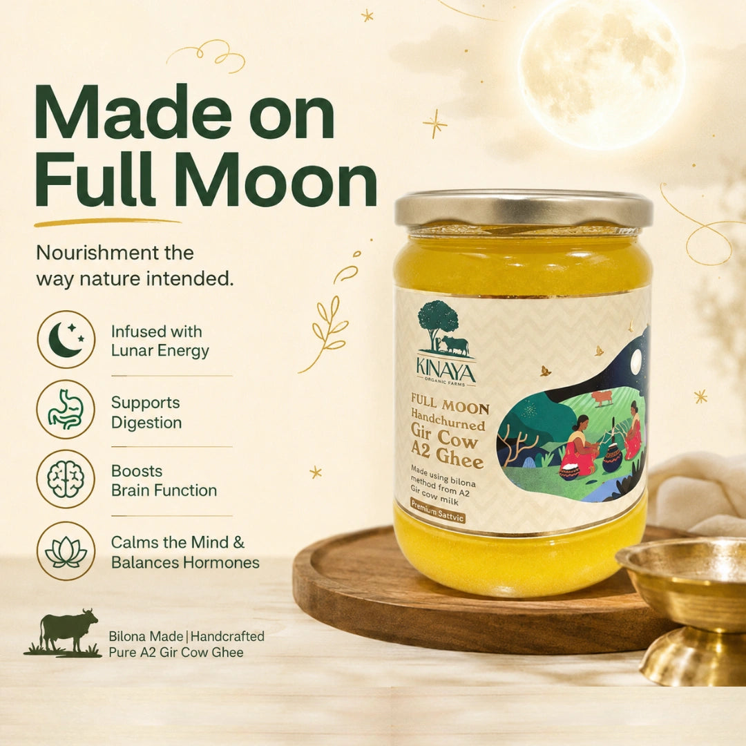 Full Moon Gir Cow A2 Bilona Ghee (500ml)