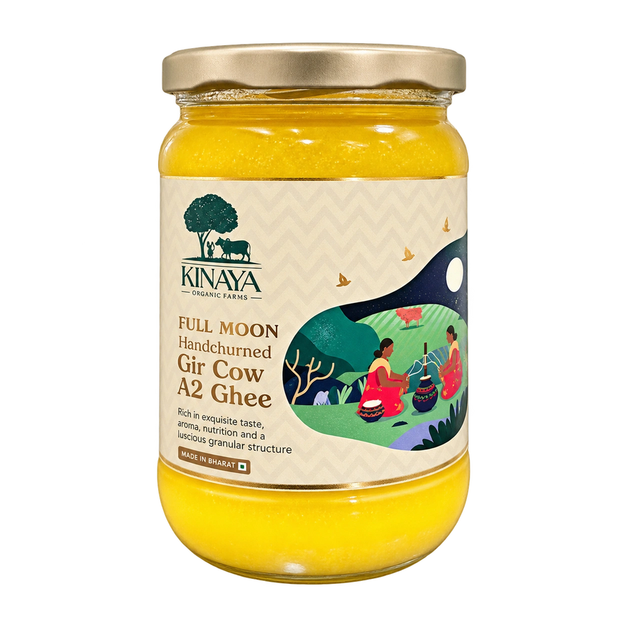 Full Moon Gir Cow A2 Bilona Ghee (500ml)