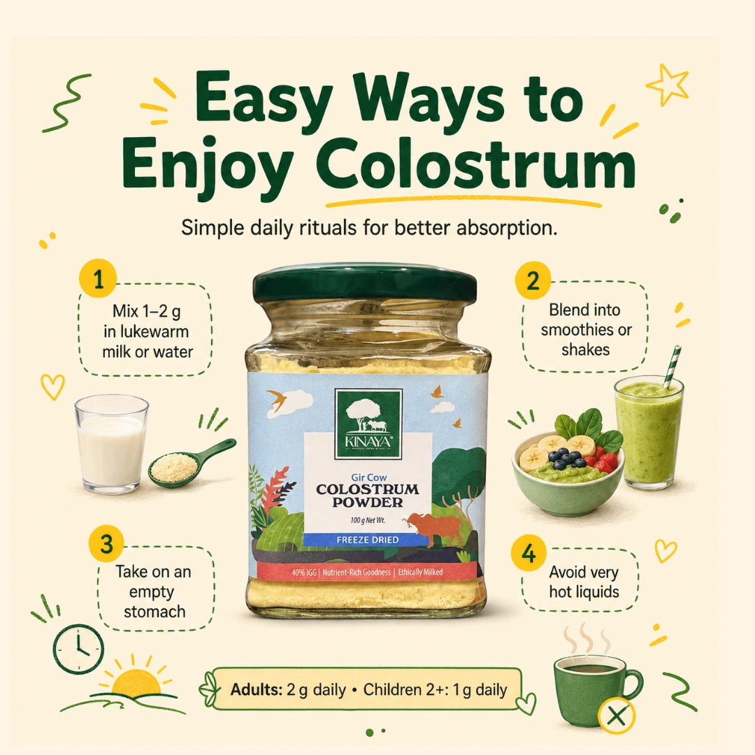 Gir Cow Colostrum Powder (Freeze-Dried)